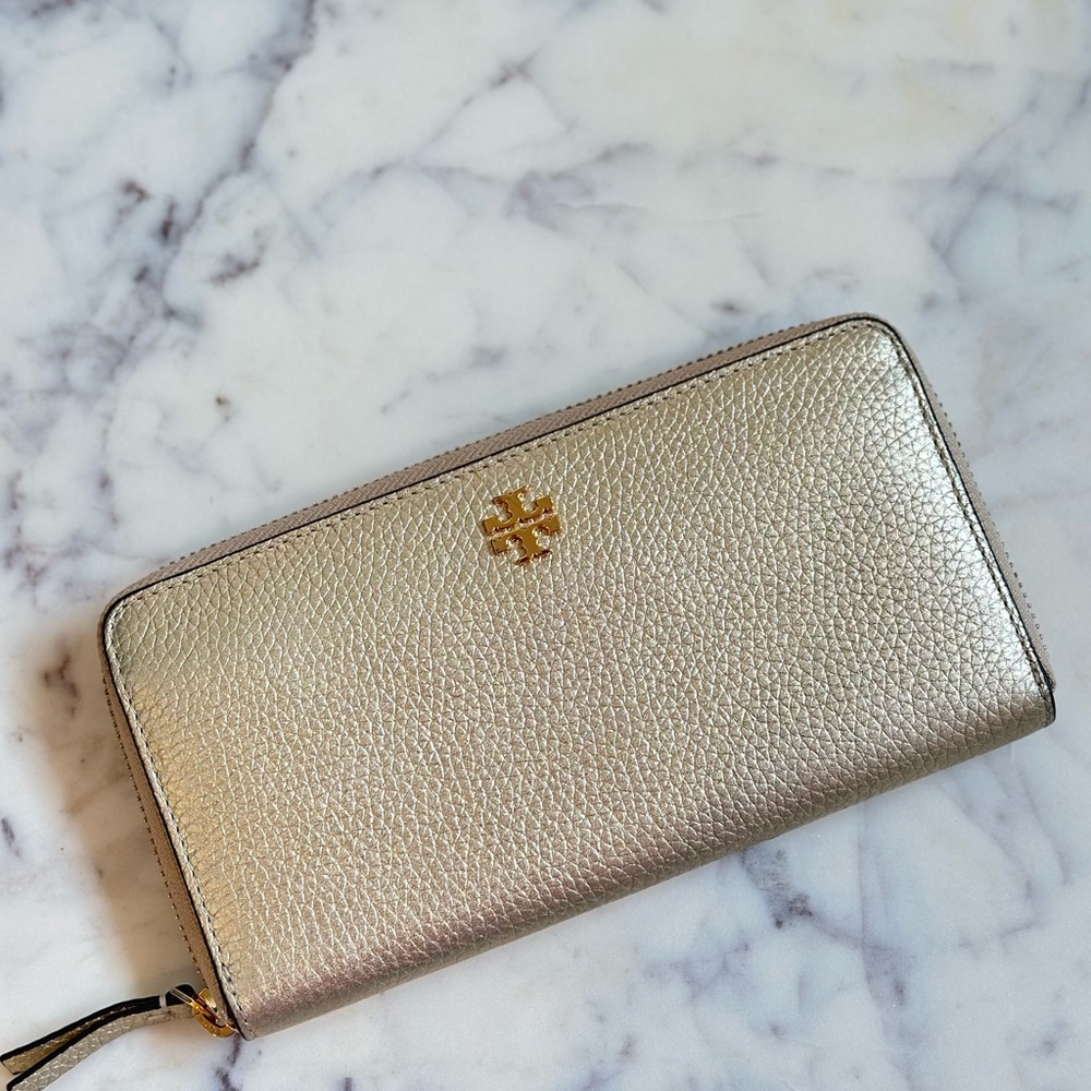 Tory Burch Gold Continental Wallet